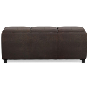 HomeRoots 42" Stylish Dark Brown Upholstery Storage Ottoman – Versatile Seating, Hidden Storage, Compact Design 640265