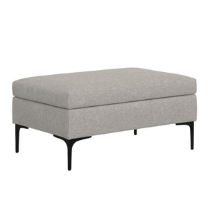 HomeRoots 36" Black and Cloud Upholstery Storage Ottoman - Stylish Multi-Functional Seating with Hidden Storage 640270