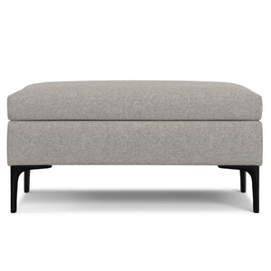HomeRoots 36" Black and Cloud Upholstery Storage Ottoman - Stylish Multi-Functional Seating with Hidden Storage 640270