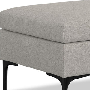 HomeRoots 36" Black and Cloud Upholstery Storage Ottoman - Stylish Multi-Functional Seating with Hidden Storage 640270