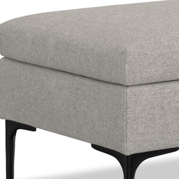 HomeRoots 36" Black and Cloud Upholstery Storage Ottoman - Stylish Multi-Functional Seating with Hidden Storage 640270