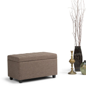 HomeRoots 33" Versatile Upholstery Storage Ottoman - Stylish Espresso & Fawn Design for Smart, Compact Living 640275
