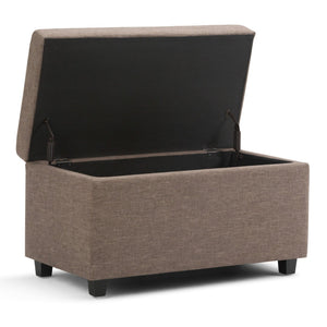 HomeRoots 33" Versatile Upholstery Storage Ottoman - Stylish Espresso & Fawn Design for Smart, Compact Living 640275