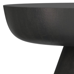 HomeRoots 30" Black Aluminum Round Coffee Table - Modern Minimalist Design for Versatile Living Spaces and Style 640318