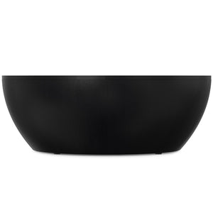 HomeRoots 34" Black Solid Wood Round Coffee Table - Stylish, Durable Centerpiece for Modern Living Spaces 640320