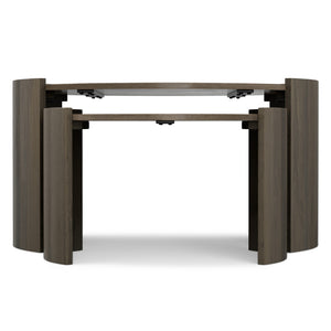 HomeRoots 32" Gray Round Solid Wood Coffee Table - Modern Design, Durable, Versatile for Any Living Space 640322