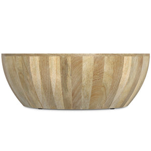 HomeRoots 34" Natural Solid Wood Round Coffee Table – Durable Mango Wood, Versatile Design for Any Space 640324