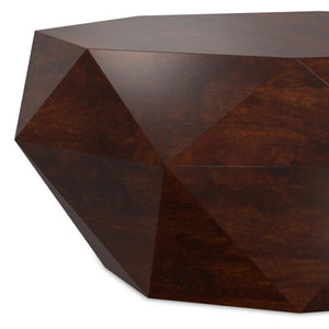 HomeRoots 35" Brown Free-Form Solid Wood Coffee Table – Organic Modern Design for Living Rooms & Offices 640326