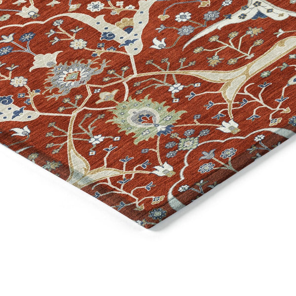 HomeRoots 8' X 10' Vibrant Floral Area Rug - Durable, Washable Indoor/Outdoor Carpet for Stylish Spaces 640461