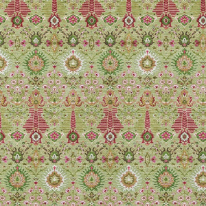 HomeRoots 8' X 10' Floral Area Rug in Artichoke Green & Blush - Washable, Durable, Indoor/Outdoor Charm! 640469