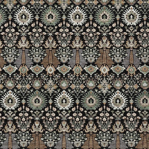 HomeRoots 8' X 10' Black and Ivory Floral Area Rug - Durable, Washable Design for Indoor & Outdoor Use 640475