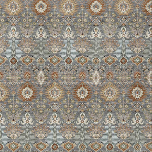 HomeRoots 8' X 10' Gray and Copper Floral Washable Area Rug - Durable, Stylish, Ideal for Indoor & Outdoor Use! 640487