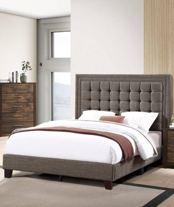 English Elm Elegant Tufted Upholstered Full Bed with Foam Padded Headboard in Warm Espresso B011P415204