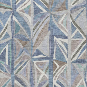 HomeRoots 10' Stylish Denim Blue & Ivory Geometric Washable Area Rug – Perfect for Indoor & Outdoor Spaces! 640543