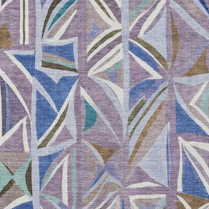 HomeRoots 5' X 8' Stylish Lavender, Ivory & Blue Geometric Area Rug - Washable for Indoor/Outdoor Use! 640545