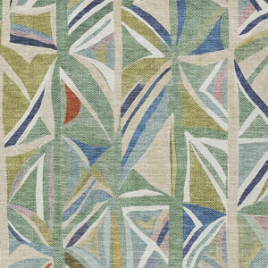 HomeRoots 5' X 8' Sage Blue Geometric Area Rug - Stylish, Washable, Durable for Indoor & Outdoor Spaces! 640551