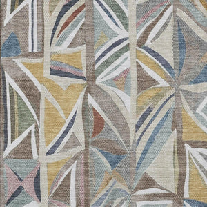 HomeRoots 8' X 10' Taupe Ivory Gold Geometric Indoor Outdoor Area Rug - Washable, Durable, Stylish Decor Piece 640559