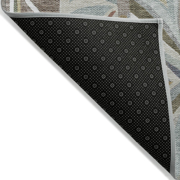 HomeRoots 9' X 12' Modern Geometric Taupe Ivory Gold Washable Rug for Indoor & Outdoor Durability & Style 640560