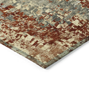 HomeRoots 10' Stylish Pewter Rust Gray Abstract Washable Area Rug - Durable, Non-Slip, Indoor/Outdoor Design! 640585