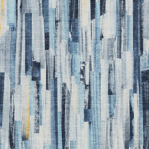 HomeRoots 10' Denim Blue & Ivory Striped Area Rug - Washable, Durable, Stain-Resistant for Indoor & Outdoor Use 640603