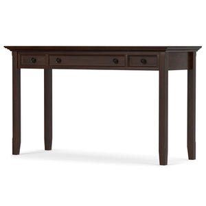 HomeRoots 54" Brown Solid Wood Computer Desk - Durable Pine, Spacious Work Surface, Classic Design for Home Office 640676