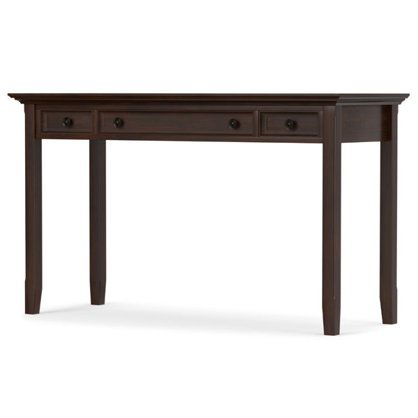 HomeRoots 54" Brown Solid Wood Computer Desk - Durable Pine, Spacious Work Surface, Classic Design for Home Office 640676