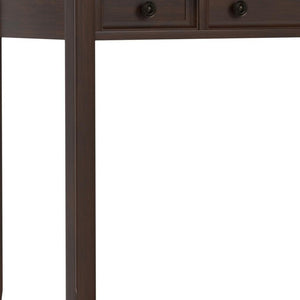 HomeRoots 54" Brown Solid Wood Computer Desk - Durable Pine, Spacious Work Surface, Classic Design for Home Office 640676