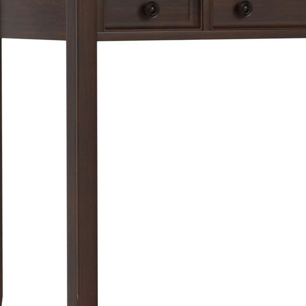 HomeRoots 54" Brown Solid Wood Computer Desk - Durable Pine, Spacious Work Surface, Classic Design for Home Office 640676