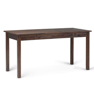 HomeRoots 60" Brown Wood Computer Desk – Elegant Executive Workspace with Ample Surface for Home or Office Use 640679
