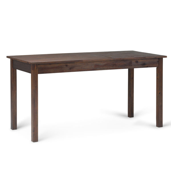 HomeRoots 60" Brown Wood Computer Desk – Elegant Executive Workspace with Ample Surface for Home or Office Use 640679