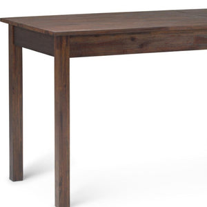 HomeRoots 60" Brown Wood Computer Desk – Elegant Executive Workspace with Ample Surface for Home or Office Use 640679