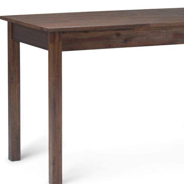 HomeRoots 60" Brown Wood Computer Desk – Elegant Executive Workspace with Ample Surface for Home or Office Use 640679