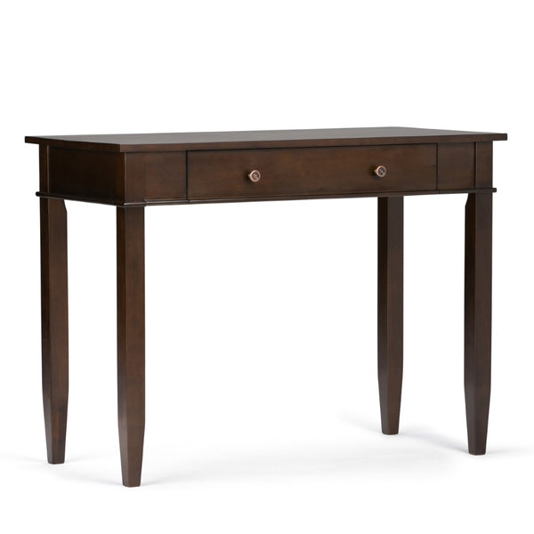 HomeRoots 42" Brown Solid Wood Computer Desk - Executive Style, Durable Design for Home Office & Study Space 640680