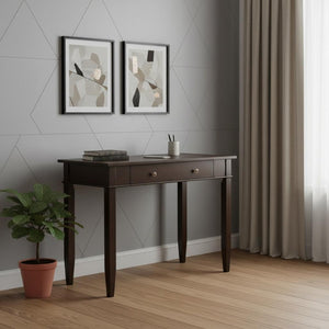 HomeRoots 42" Brown Solid Wood Computer Desk - Executive Style, Durable Design for Home Office & Study Space 640680