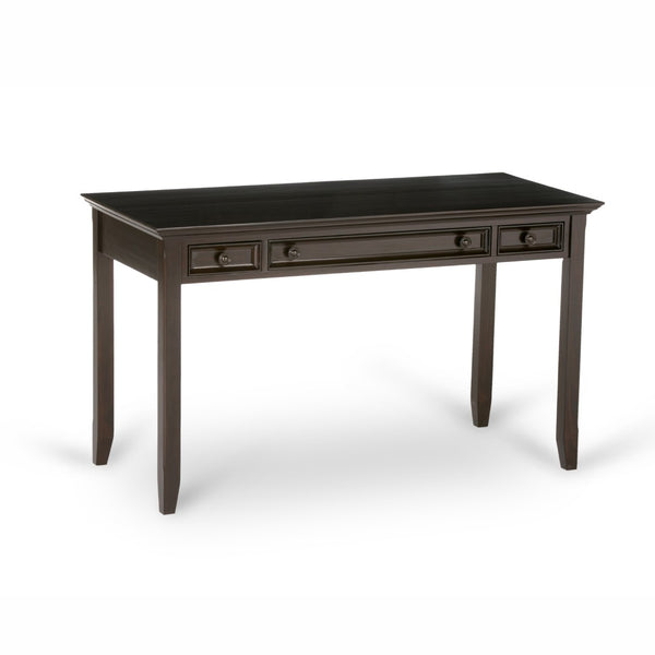 HomeRoots 54" Brown Solid Wood Computer Desk – Elegant Executive Design with Ample Workspace for Home Office 640682
