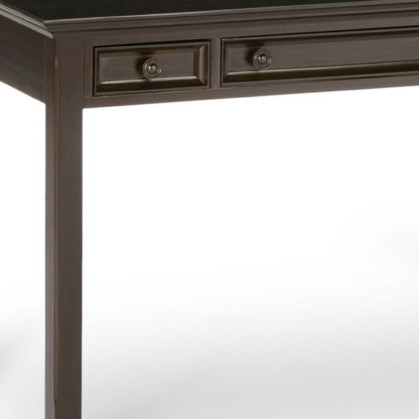 HomeRoots 54" Brown Solid Wood Computer Desk – Elegant Executive Design with Ample Workspace for Home Office 640682