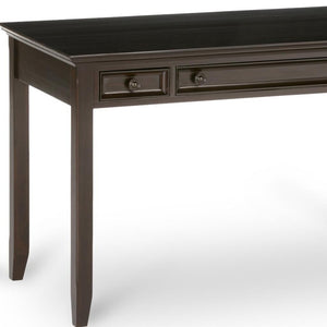 HomeRoots 54" Brown Solid Wood Computer Desk – Elegant Executive Design with Ample Workspace for Home Office 640682