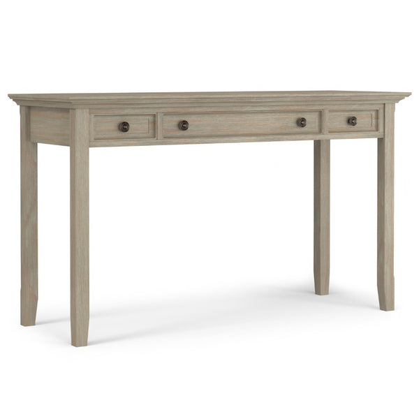 HomeRoots 54" Gray Solid Wood Computer Desk - Sleek, Durable Design for Home Office & Creative Spaces 640683