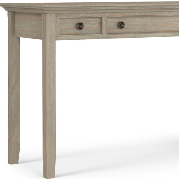 HomeRoots 54" Gray Solid Wood Computer Desk - Sleek, Durable Design for Home Office & Creative Spaces 640683