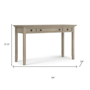 HomeRoots 54" Gray Solid Wood Computer Desk - Sleek, Durable Design for Home Office & Creative Spaces 640683
