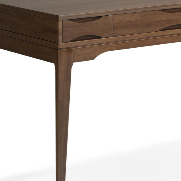 HomeRoots 48" Brown Wood Computer Desk - Classic Mid-Century Design for Stylish Workspaces, Easy Assembly! 640684