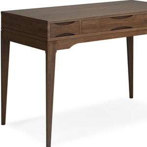 HomeRoots 48" Brown Wood Computer Desk - Classic Mid-Century Design for Stylish Workspaces, Easy Assembly! 640684