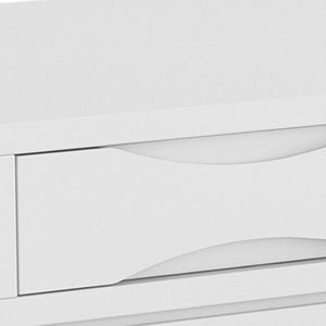 HomeRoots 60" White Wood Computer Desk - Stylish Mid-Century Design, Spacious Work Surface, Easy Assembly! 640685