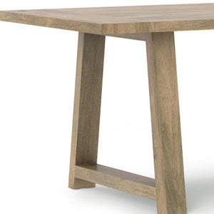 72 Inch Solid Wood Trestle Dining Table Farmhouse Style Seats Six for Large Gatherings