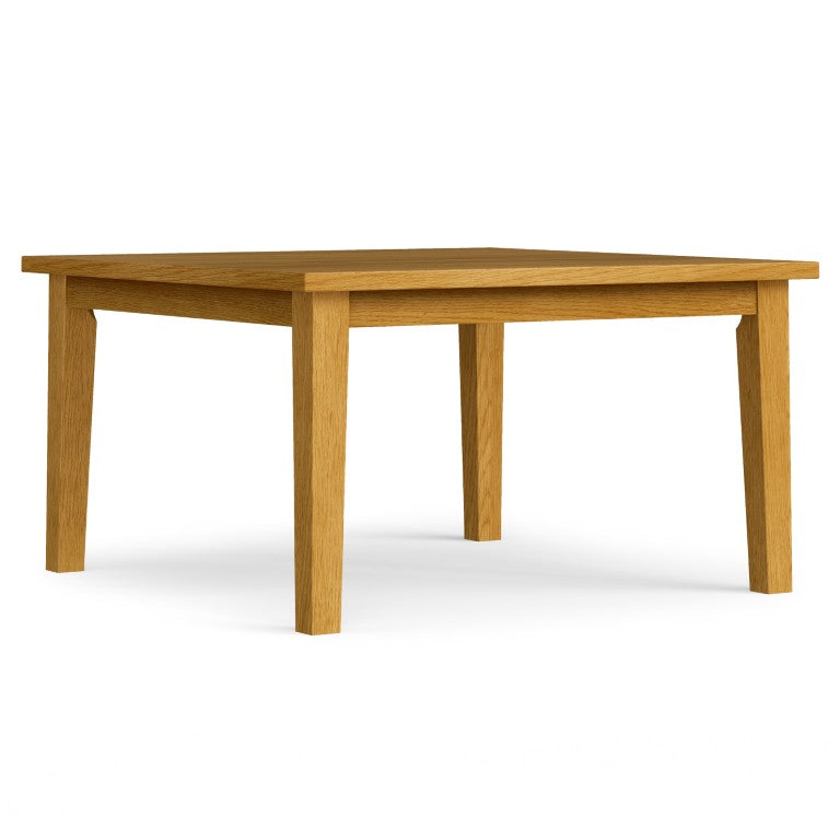 HomeRoots 54 Inch Square Oak Wood Dining Table Solid Surface for Modern Family Gatherings 640698