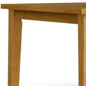 54 Inch Square Oak Wood Dining Table Solid Surface for Modern Family Gatherings