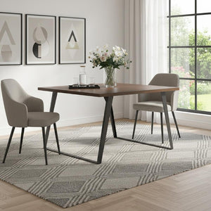 54 Inch Square Dining Table with Sturdy Iron Pedestal Base for Modern Rooms
