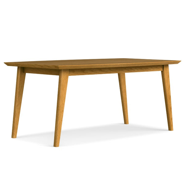 66 Inch Solid Wood Rectangular Dining Table Seats Six for Modern Kitchens and Living Spaces