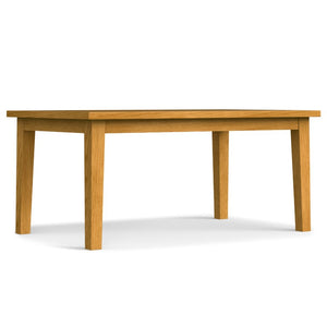 HomeRoots 66 Inch Solid Wood Rectangular Dining Table Seats Six for Modern Kitchens and Living Spaces Oak - B 640722