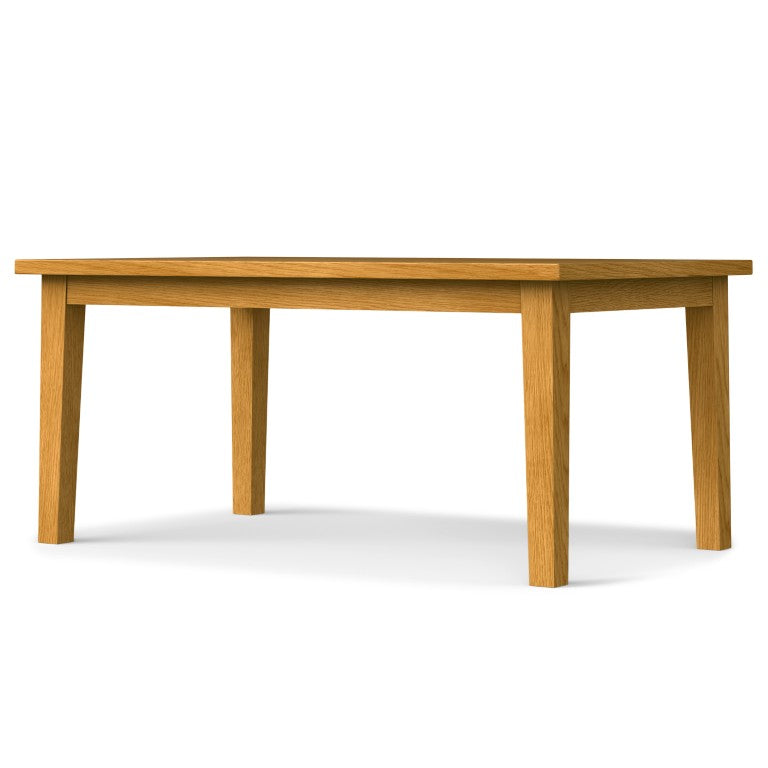 HomeRoots 66 Inch Solid Wood Rectangular Dining Table Seats Six for Modern Kitchens and Living Spaces Oak - B 640722